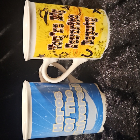 Buzz Lightyear/Woody Toy Story Mugs Cups Heros Deputy Disney Pixar- Set 2- 2010 - Picture 3 of 7